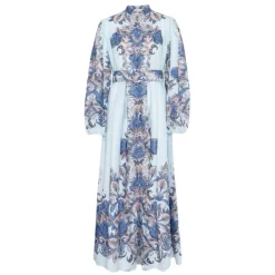 Blå Kjole med Paisley